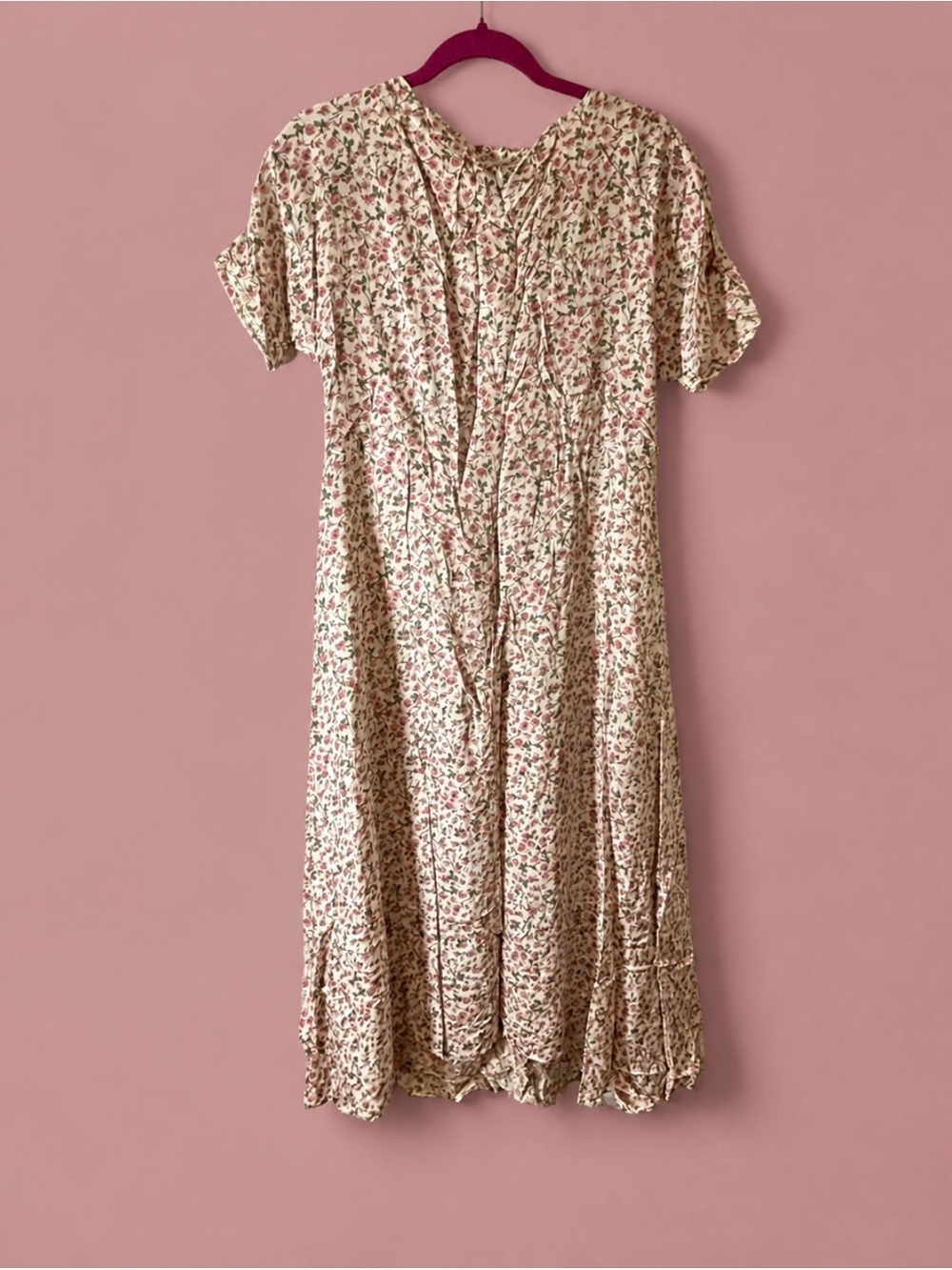 Floral Tie-Waist Maxi Dress - Pink - Picture 3 of 8